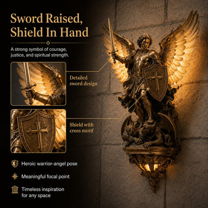 Archangel Michael Wall Lamp – Guardian Of Light & Valor