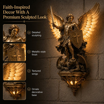 Archangel Michael Wall Lamp – Guardian Of Light & Valor