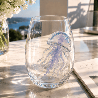 🏆Limited Time Sale 49% OFF🌊🐙Artisanal Blue Ringed Octopus Glassware-Bring the Ocean to Your Glass