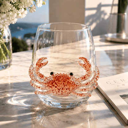 🏆Limited Time Sale 49% OFF🌊🐙Artisanal Blue Ringed Octopus Glassware-Bring the Ocean to Your Glass