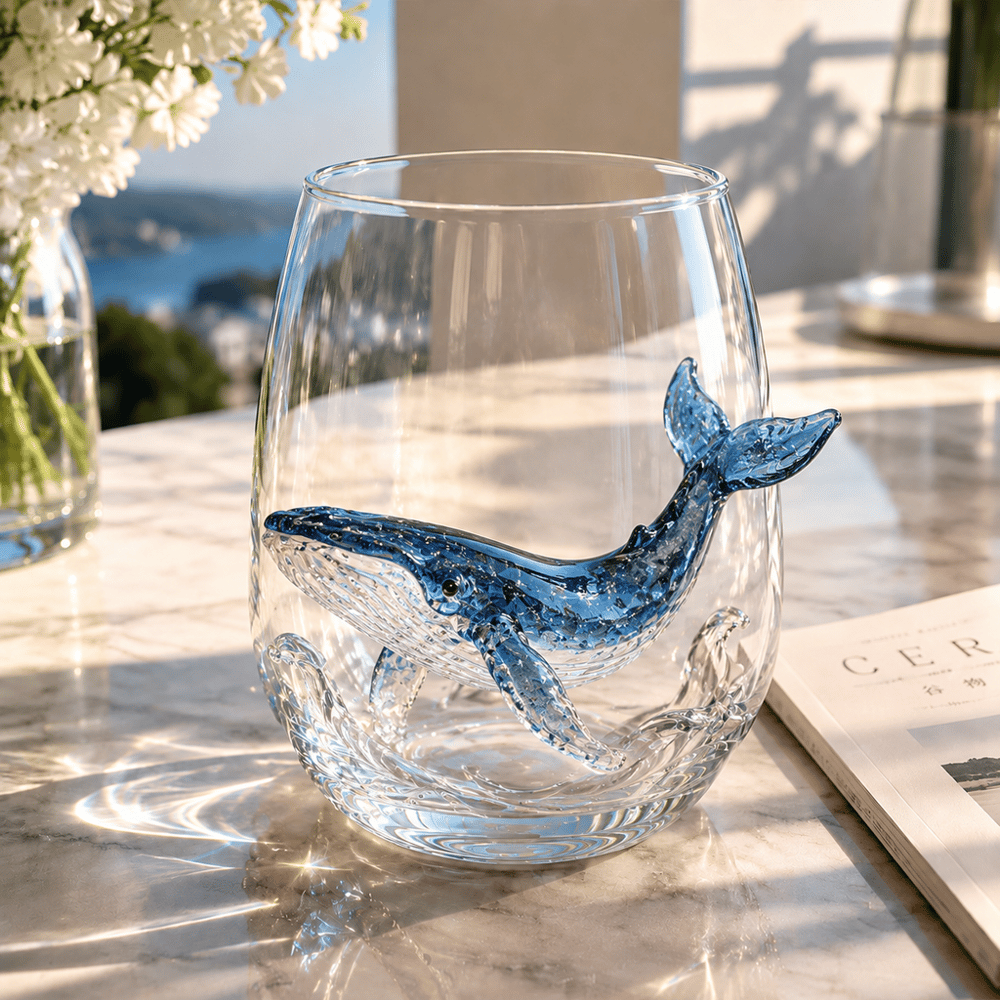 🏆Limited Time Sale 49% OFF🌊🐙Artisanal Blue Ringed Octopus Glassware-Bring the Ocean to Your Glass
