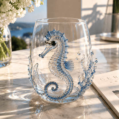 🏆Limited Time Sale 49% OFF🌊🐙Artisanal Blue Ringed Octopus Glassware-Bring the Ocean to Your Glass