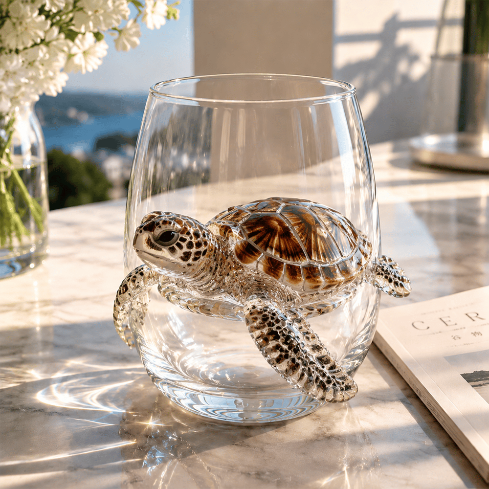 🏆Limited Time Sale 49% OFF🌊🐙Artisanal Blue Ringed Octopus Glassware-Bring the Ocean to Your Glass