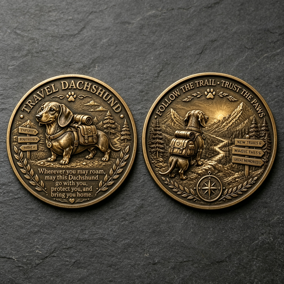 🏆Limited Time Sale 49% OFF🐾 Travel Dachshund Lucky Coin