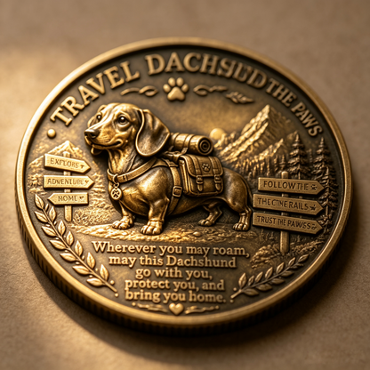 🏆Limited Time Sale 49% OFF🐾 Travel Dachshund Lucky Coin