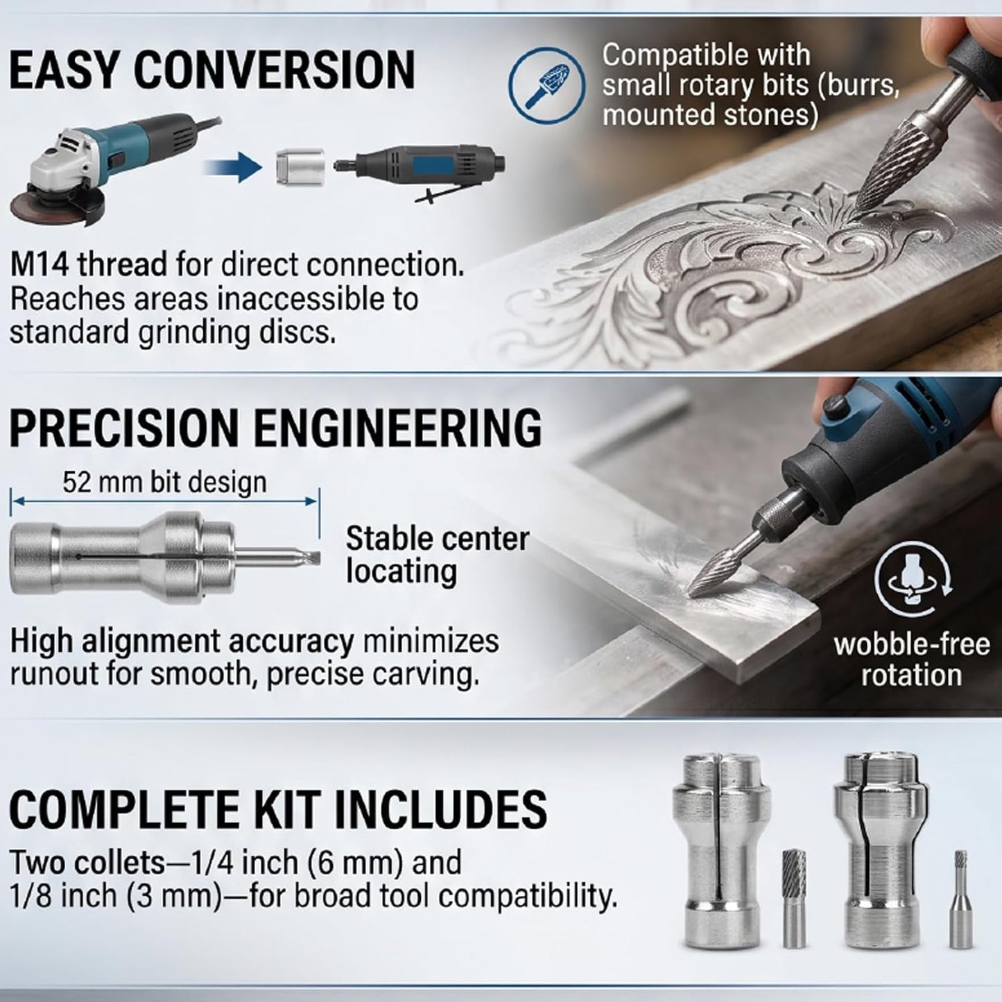 Angle Grinder to Die Grinder Converter Kit