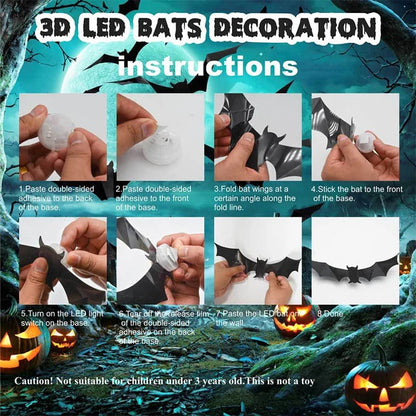 🦇 GlowWing LED Bat Halloween Decorations