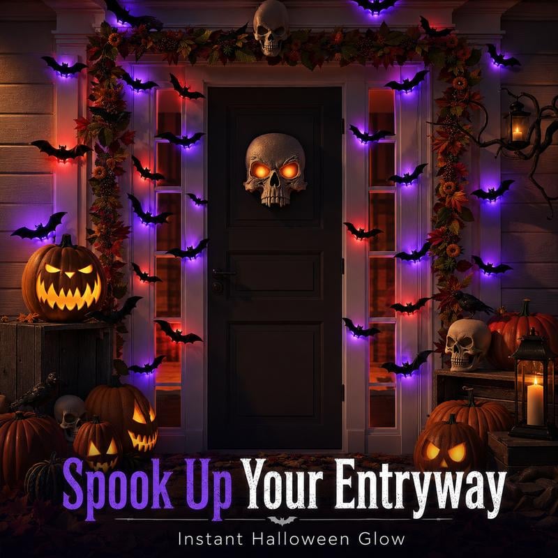 🦇 GlowWing LED Bat Halloween Decorations