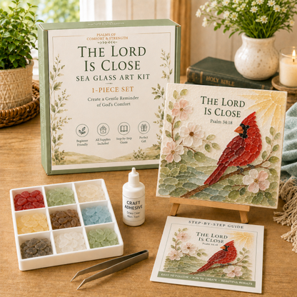✝️ Psalms of Comfort & Strength Sea Glass Art Kit — Add Any 3 Pcs To Cart🎉