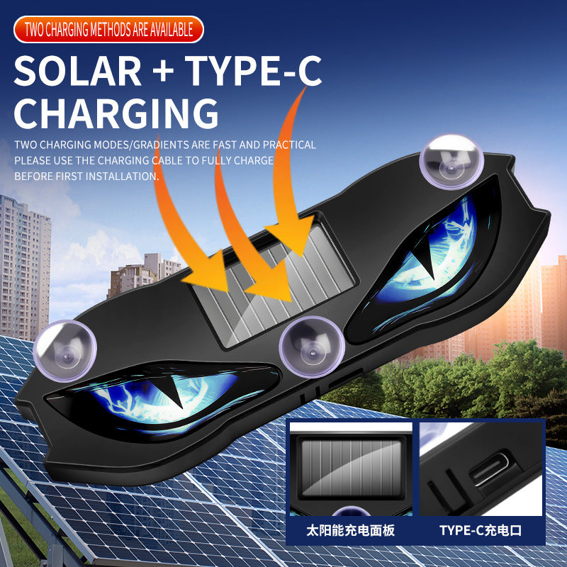 Solar Devil Eye LED Warning Light🎁（Automatically light-sensitive）
