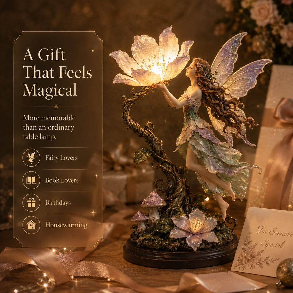 🧚Enchanted Fairy Flower Lamp – Illuminated Woodland Sculpture