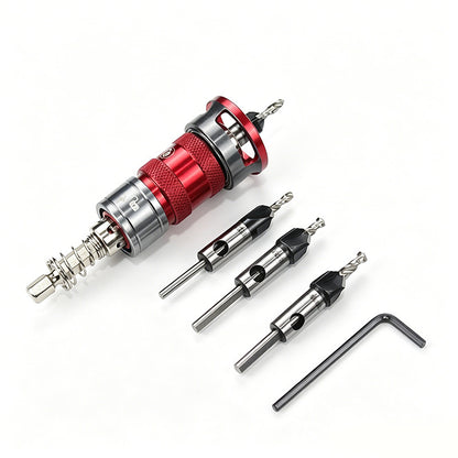 Quick Adjust Auto Lock Depth Stop Countersink Drill Bit Set for Woodworking