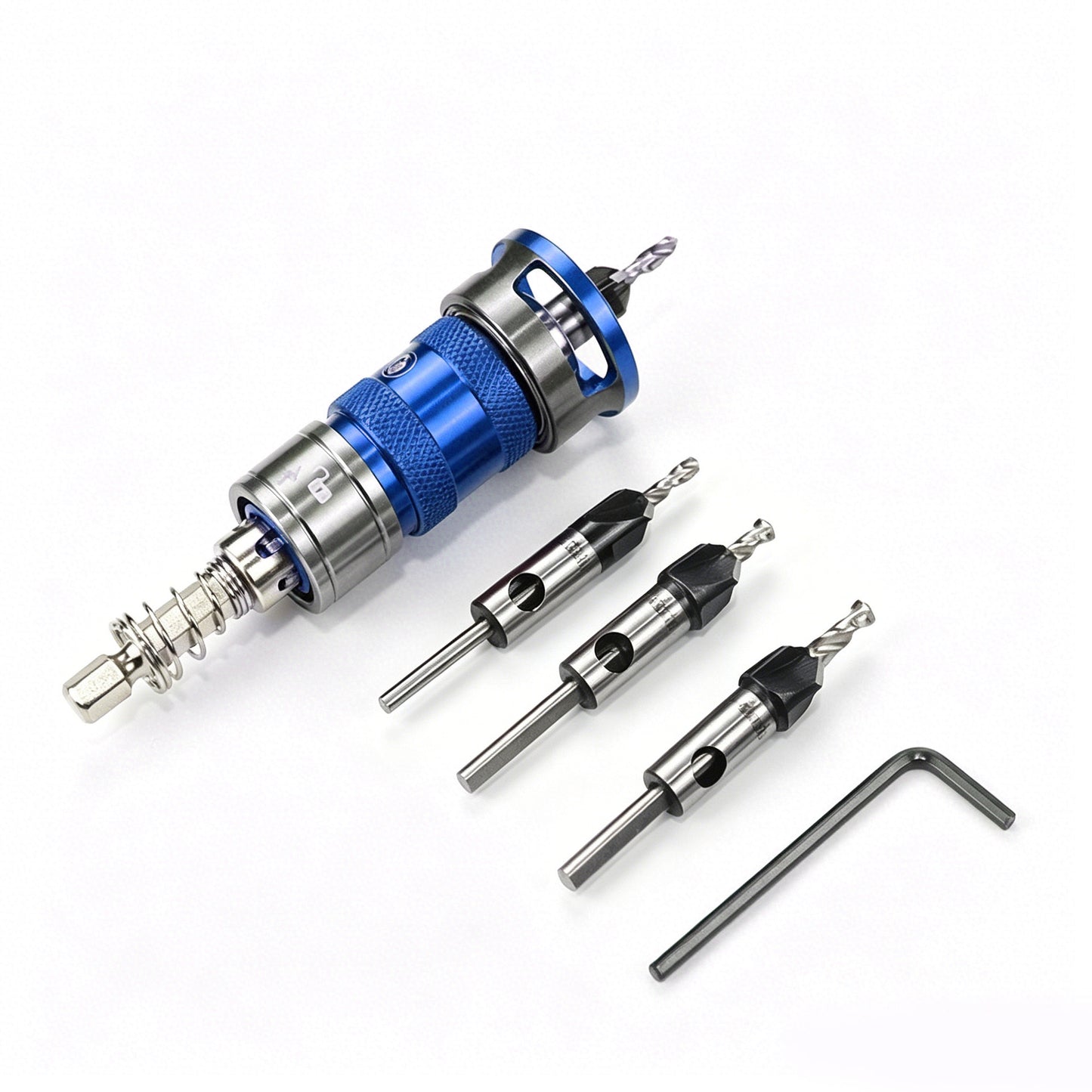 Quick Adjust Auto Lock Depth Stop Countersink Drill Bit Set for Woodworking