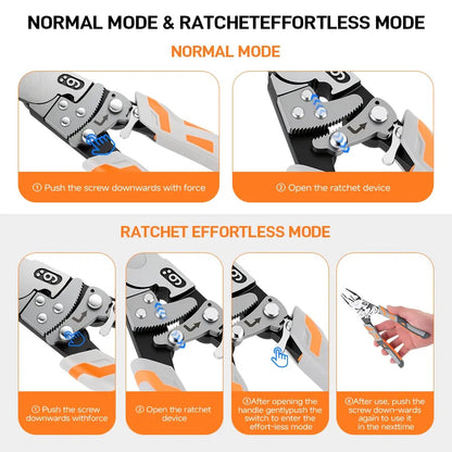 9-Inch Industrial Ratchet Self-Locking Pliers