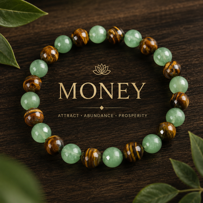 ✨Green Aventurine & Tiger Eye Intention Bracelet