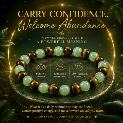 ✨Green Aventurine & Tiger Eye Intention Bracelet