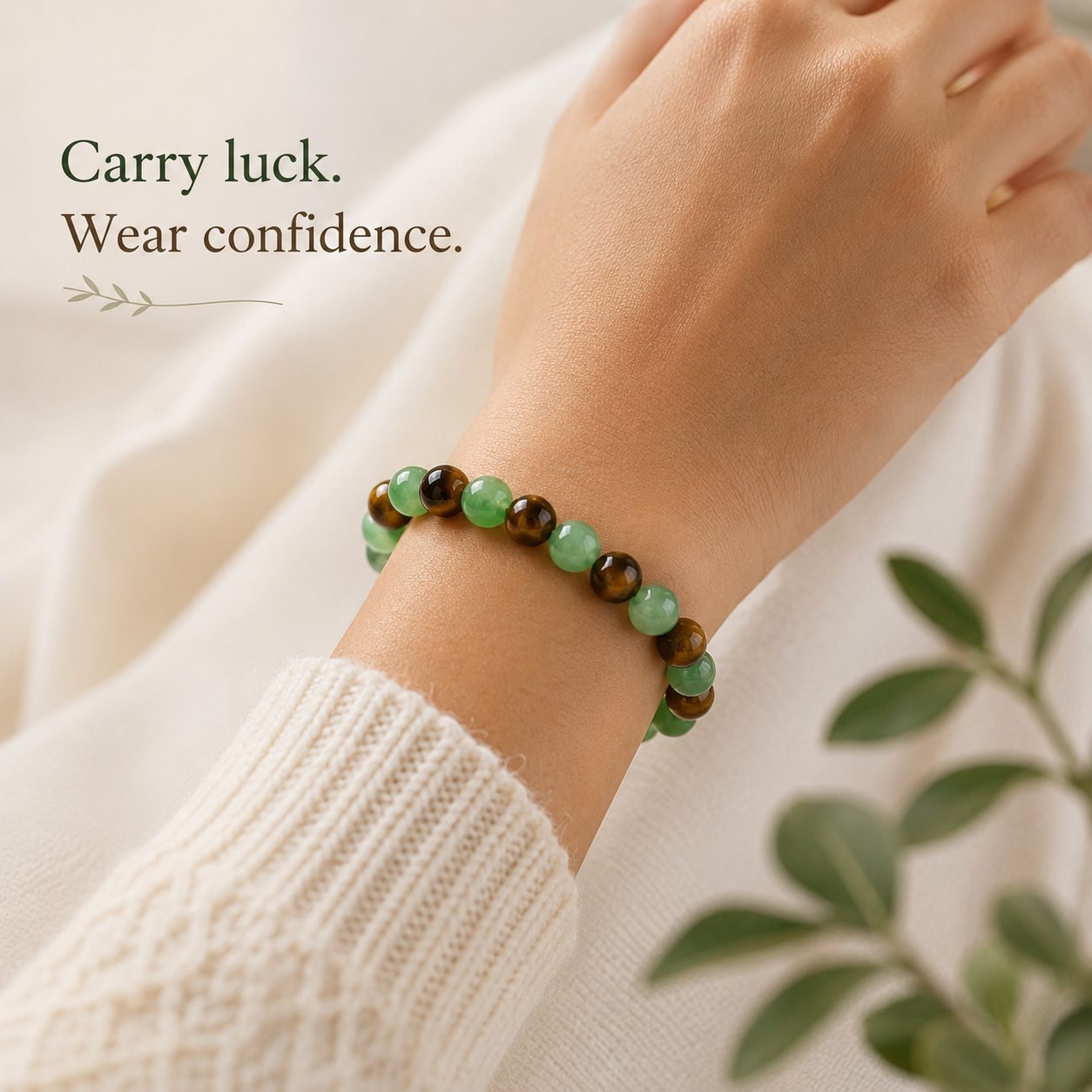 ✨Green Aventurine & Tiger Eye Intention Bracelet