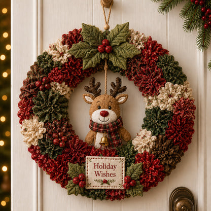 🎄Fabric Poke Wreath