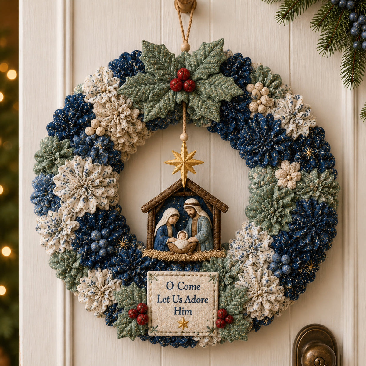 🎄Fabric Poke Wreath