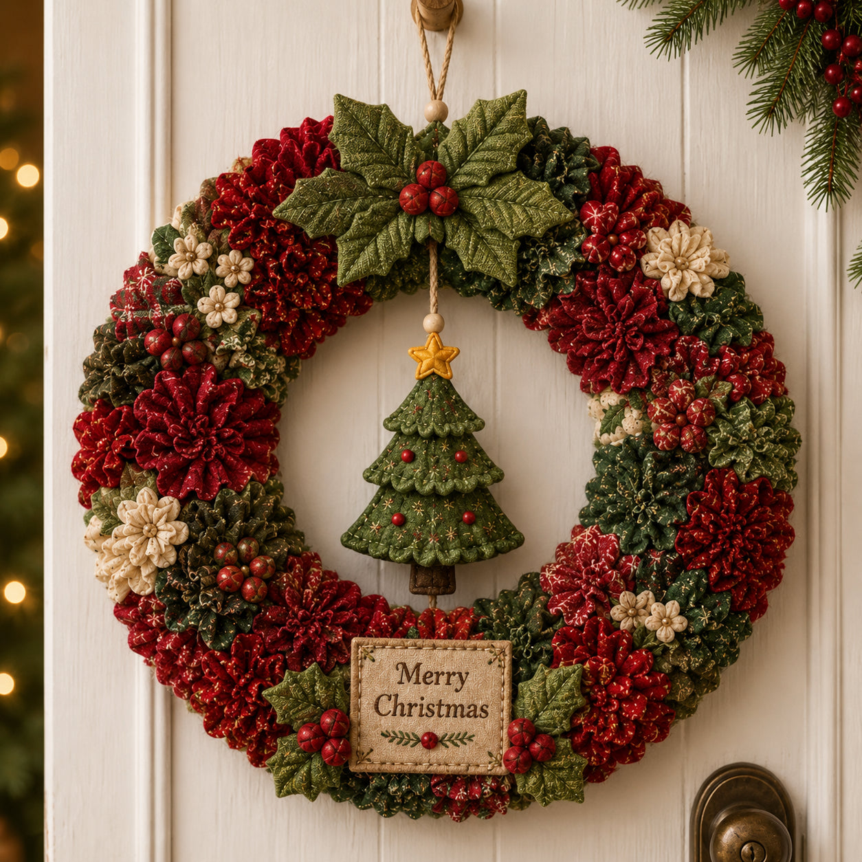 🎄Fabric Poke Wreath