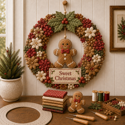 🎄Fabric Poke Wreath