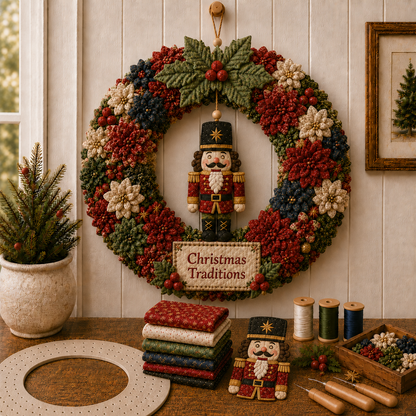 🎄Fabric Poke Wreath