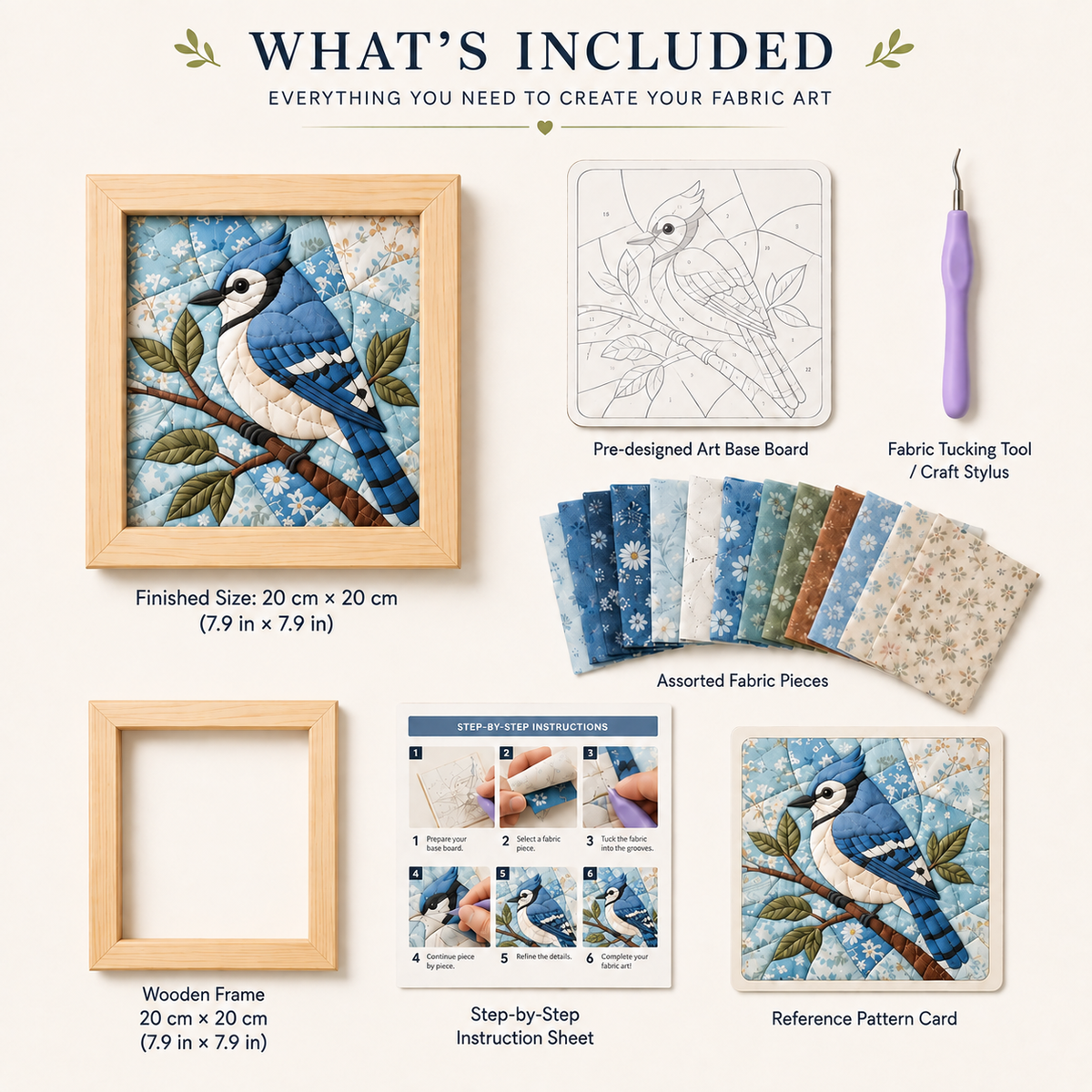 🧡No-Sew Fabric Art DIY Kit🎁Buy 3 Get 1 FREE — Add Any 4 Pcs To Cart🎉
