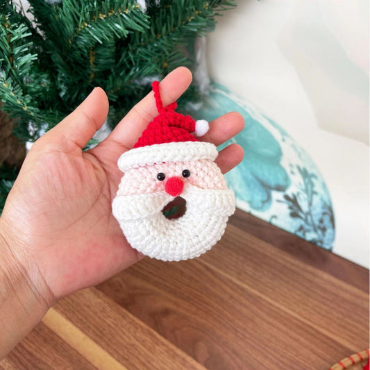 Christmas Crochet Ornament Keychain Set