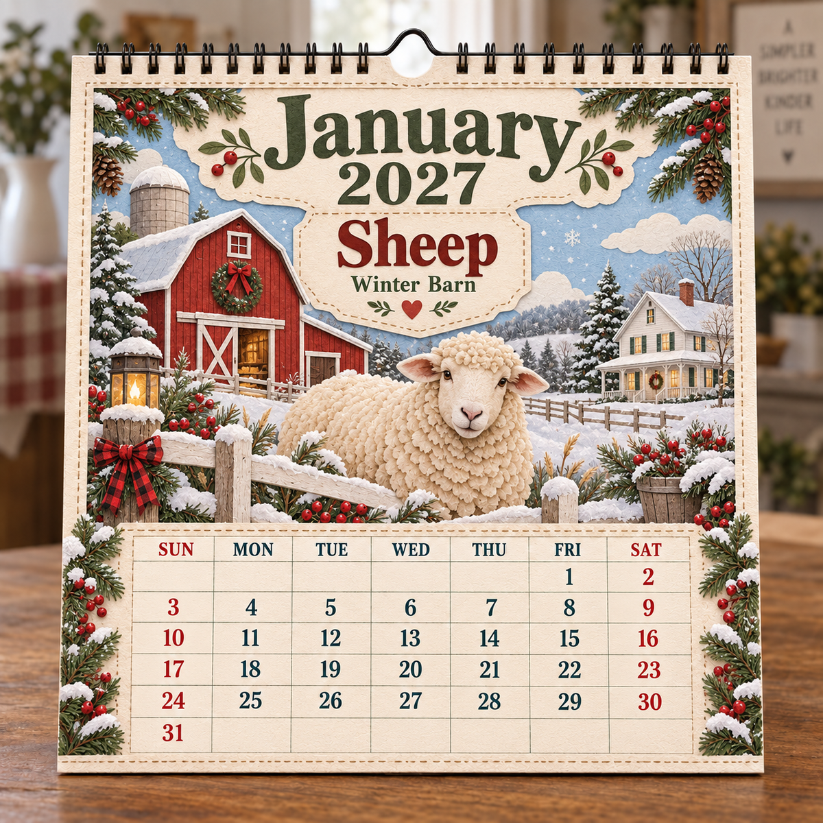 🐄 2027 Farm Animals & Country Life Wall Calendar🎁Buy 2 Get 1 FREE — Add Any 3 Pcs To Cart🎉