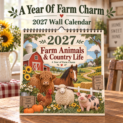 🐄 2027 Farm Animals & Country Life Wall Calendar🎁Buy 2 Get 1 FREE — Add Any 3 Pcs To Cart🎉