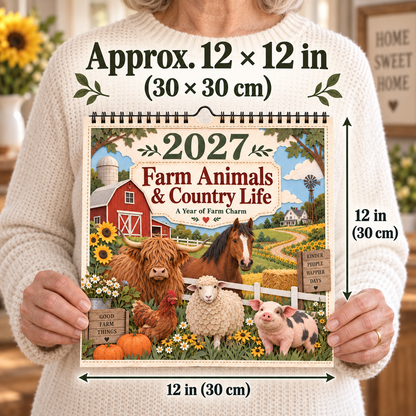 🐄 2027 Farm Animals & Country Life Wall Calendar🎁Buy 2 Get 1 FREE — Add Any 3 Pcs To Cart🎉