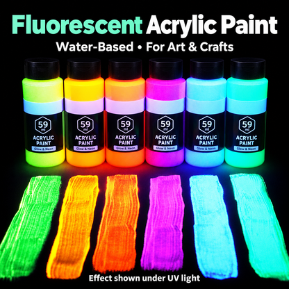 🎨 UV-Reactive Acrylic Paint Set✨