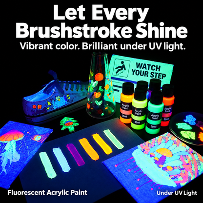 🎨 UV-Reactive Acrylic Paint Set✨