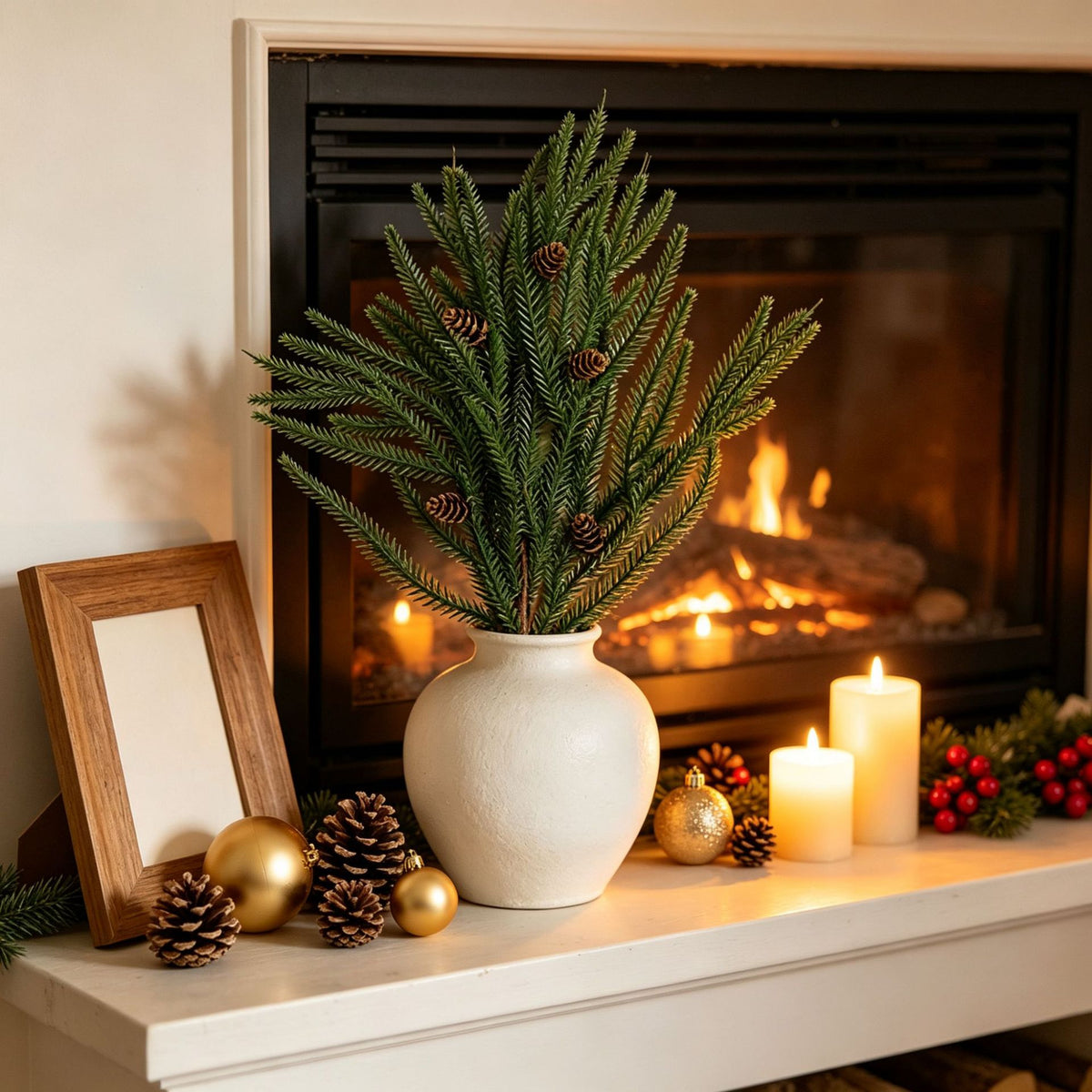 Lighted Norfolk Pine Branches – DIY Holiday Greenery Set
