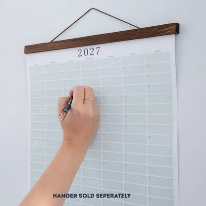 🔥 HOT SALE! 🗓️🏡 2027 Cozy Pecan Print Wall Calendar – 12-Month Vertical Planner