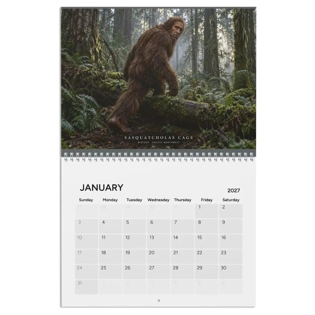 😂 2027 Cryptid Calendar – 12 Months of Legendary Weirdness!