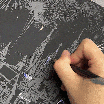 New Year Sale 49% OFF🔥Handcrafted Nightscape Scratch Board