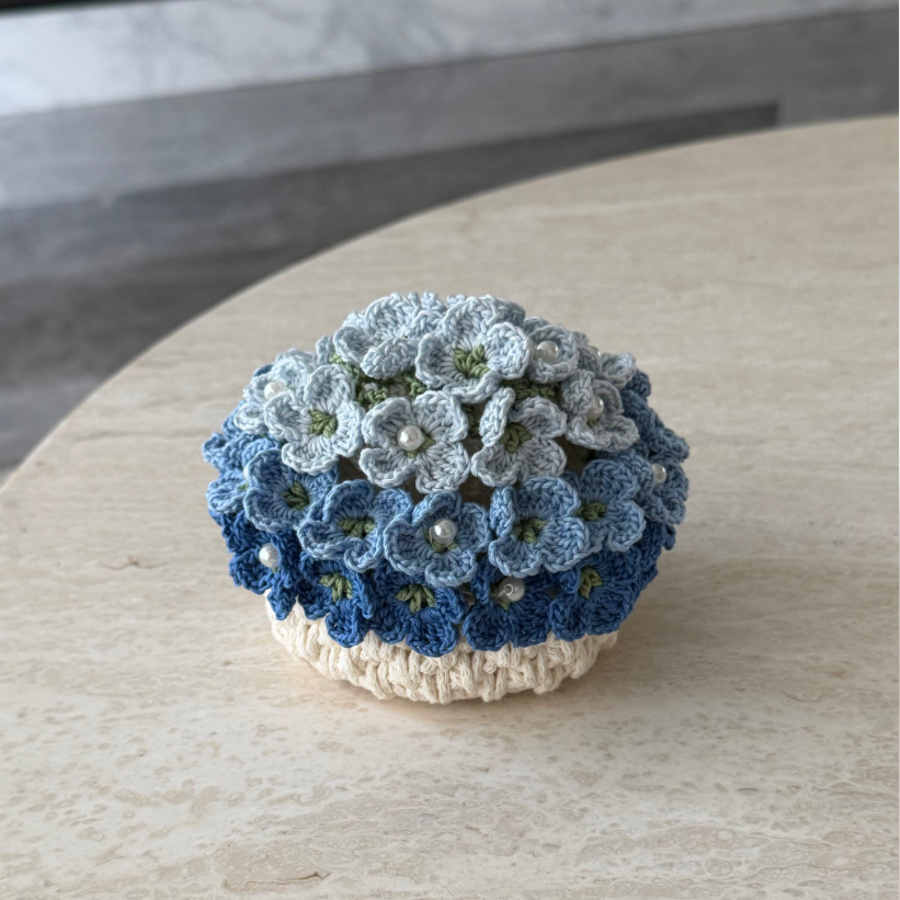 Handmade Hydrangea Crochet Coaster