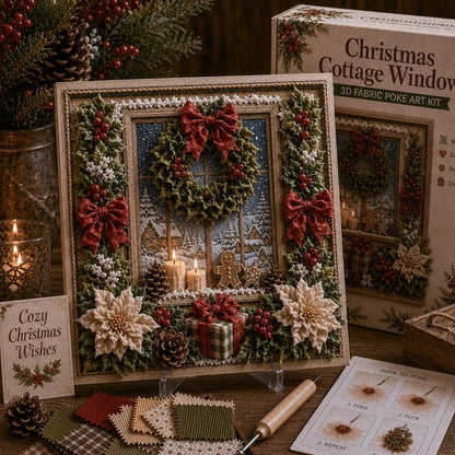 🎄 DIY 3D Fabric Poke Art Christmas Keepsake Kit – No-Sewing Holiday Craft with Display Stand ✨🎁Buy 2 Get 1 FREE — Add Any 3 Pcs To Cart🎉