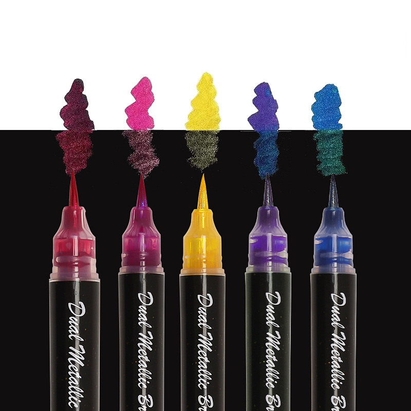 Metallic Pigment Pens with Shimmering Flow