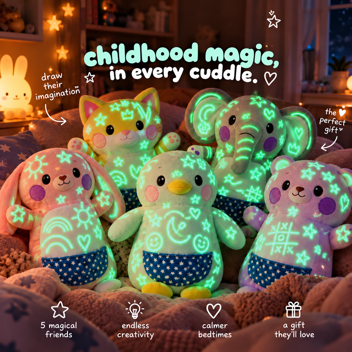 Draw & Glow Bedtime Plush
