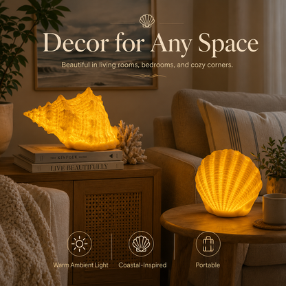 Coastal Afterglow Shell & Conch Light Set