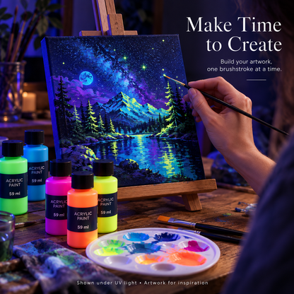 🎨 UV-Reactive Acrylic Paint Set✨