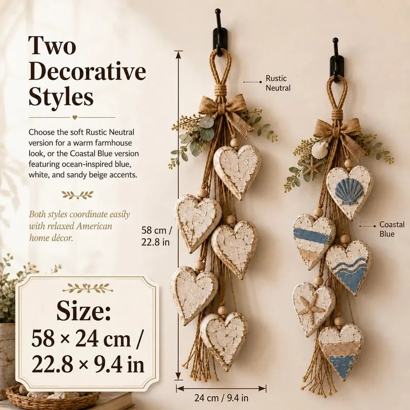 🍂🤎Hanging Heart Wall Decor