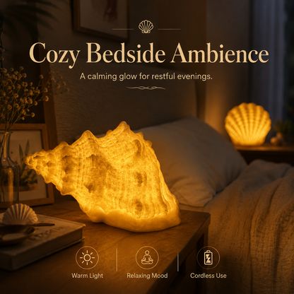 Coastal Afterglow Shell & Conch Light Set