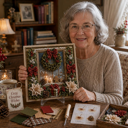 🎄 DIY 3D Fabric Poke Art Christmas Keepsake Kit – No-Sewing Holiday Craft with Display Stand ✨🎁Buy 2 Get 1 FREE — Add Any 3 Pcs To Cart🎉