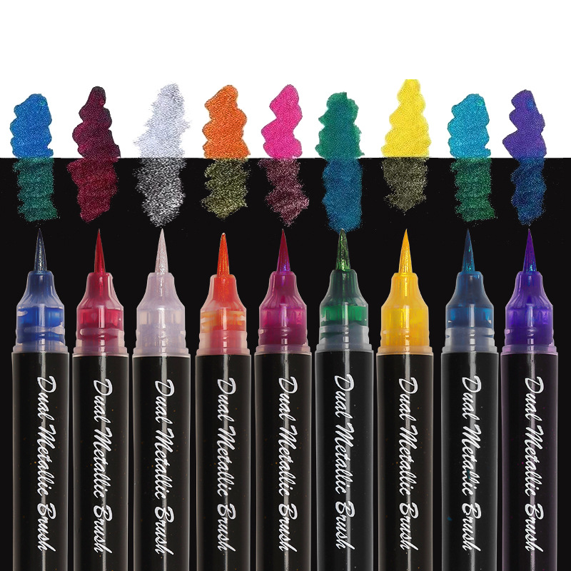 Metallic Pigment Pens with Shimmering Flow