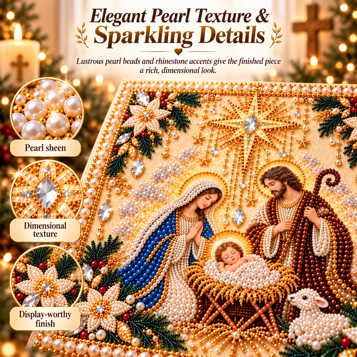 🙏✝️DIY Christian Pearl Artwork Kit🎁Buy 3 Get 1 FREE — Add Any 4 Pcs To Cart🎉