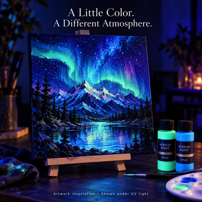 🎨 UV-Reactive Acrylic Paint Set✨