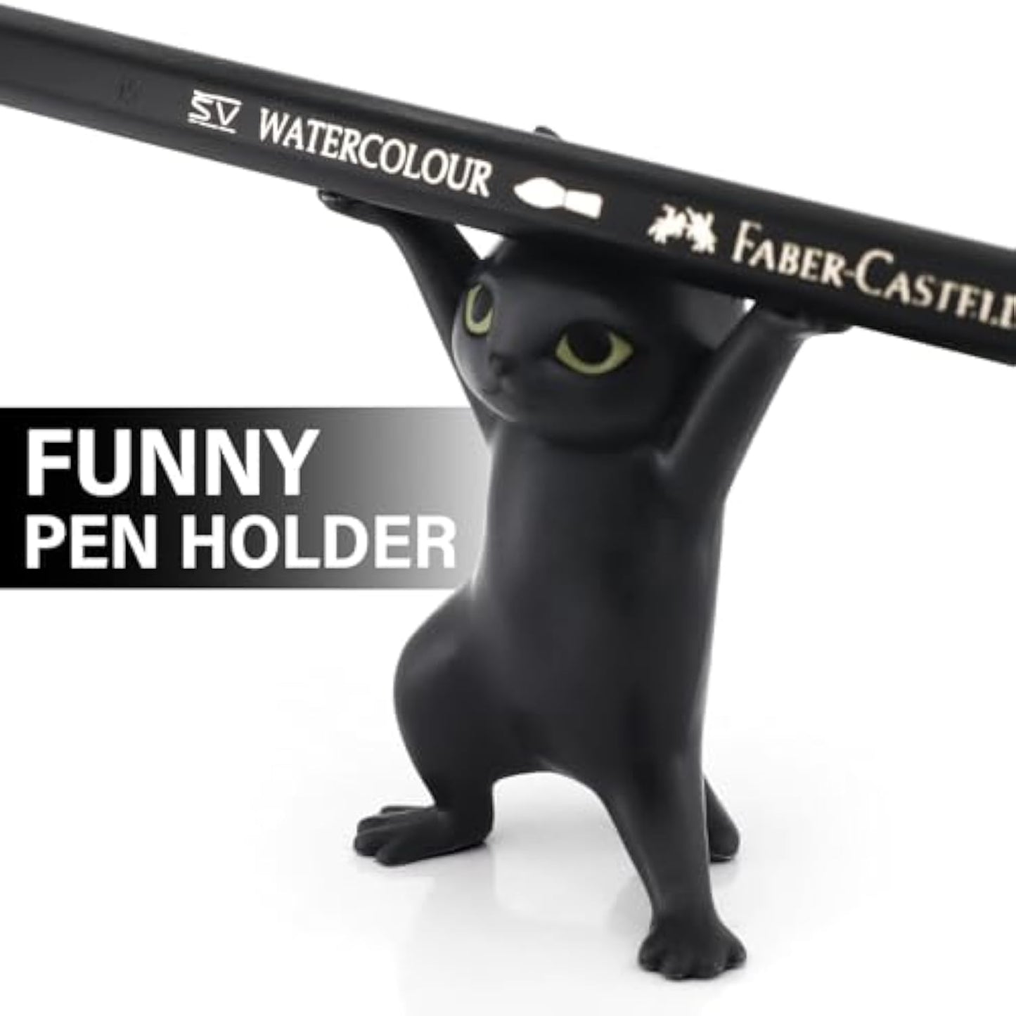 Dancing Cats Pen Holder Weightlifting